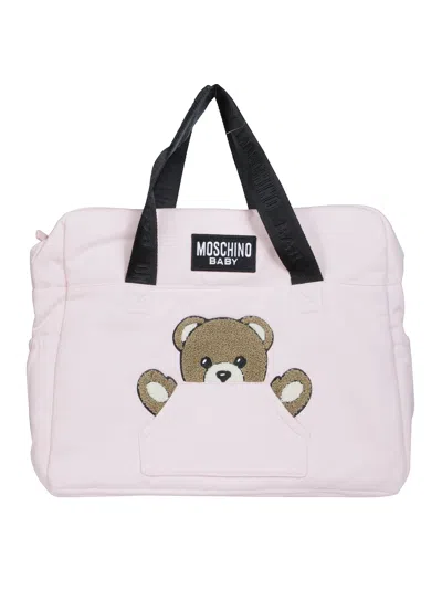 Moschino Kids Baby Changing Mini Crossbody Handbag With Mat In Neutral