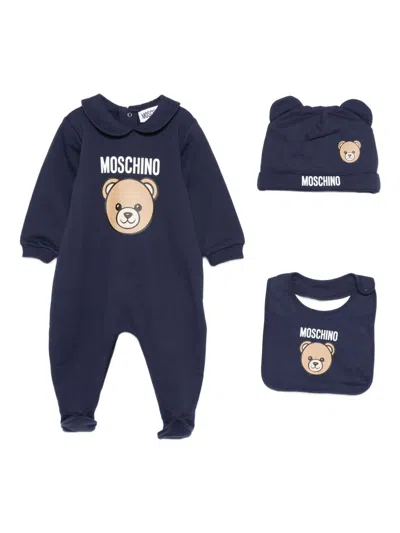 MOSCHINO MOSCHINO KIDS BABY SET WITH TEDDY BEAR PRINT