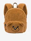 Moschino Teddy Bear Fleece-texture Backpack In Brown