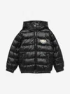 Moschino Kids Bear Logo Puffer Jacket In Black