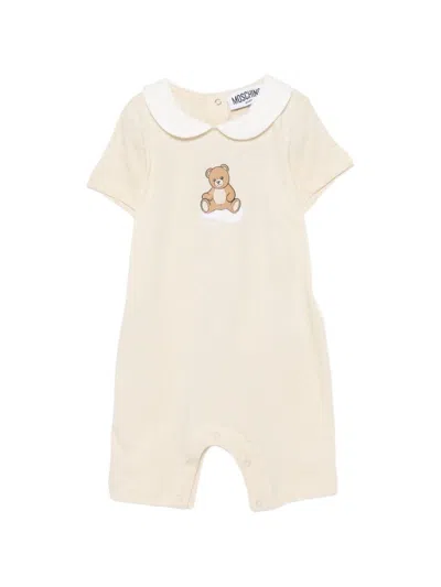 Moschino Kids Charming Girl's Mini Dress For Spring/summer 2026 In Neutral
