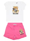 Moschino Kids Completo Ts+short In White