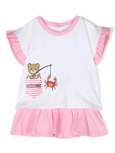 Moschino Babies'  Kids Dresses White