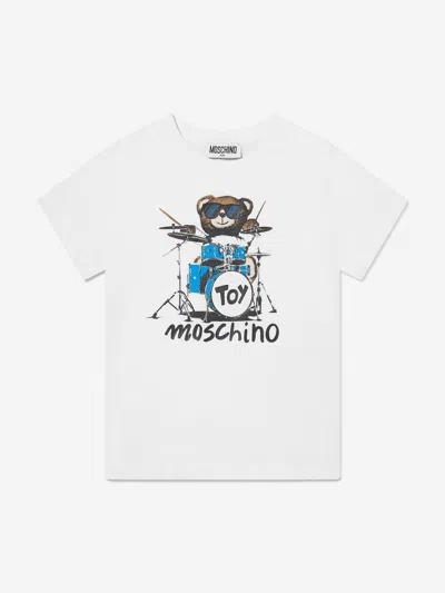 Moschino Kids Drummer Bear T-shirt In White