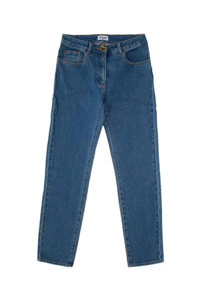 Moschino Kids Five-pocket Denim Jeans In Blue