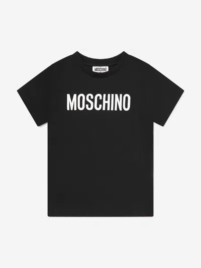 Moschino Kids Logo Print T-shirt In Black