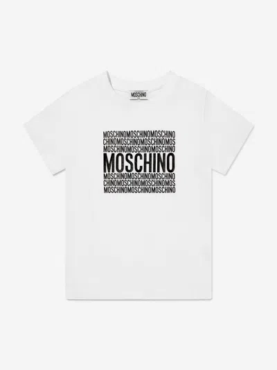 Moschino Kids Logo Print T-shirt In White