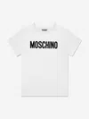 Moschino Kids Logo Print T-shirt In White