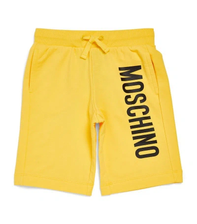 Moschino Kids' Logo Shorts (4-14 Years) In Yellow