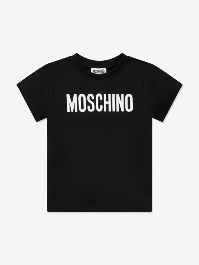 Moschino Babies' Kids Logo T-shirt In Black
