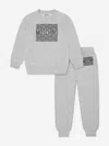 Moschino Kids Logo Tracksuit In Grey