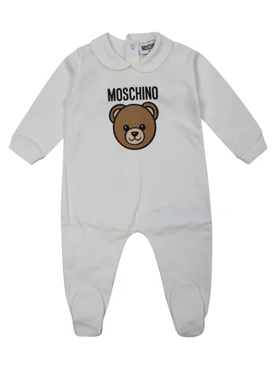 Moschino Kids Mini Baby Bodysuit With Gift Box In Gray
