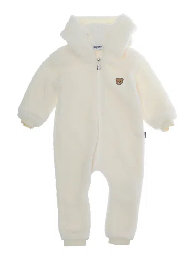 Moschino Kids Mini Babygrow Carry Over Tech Fabric Unisex Baby Long Sleeve Onesie In Multi