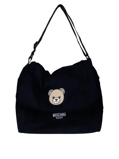 Moschino Kids Mini Changing Handbag With Mat In Black