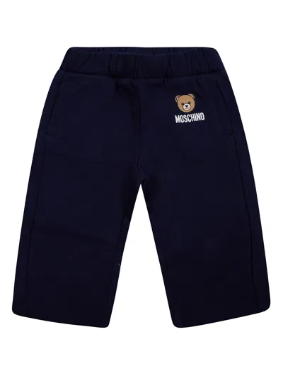 Moschino Kids Mini Comfortable Sweatpants For Kids In Blu
