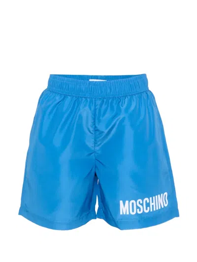 Moschino Kids Mini Drawstring Swimsuit For Boys In Blue