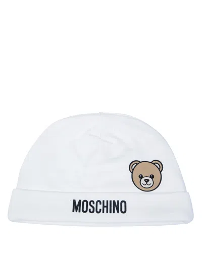 Moschino Kids Mini Hat In Bianco