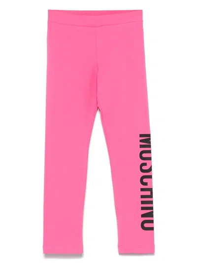 Moschino Kids Mini Sophisticated Waistband Trousers For Girls In Fuchsia
