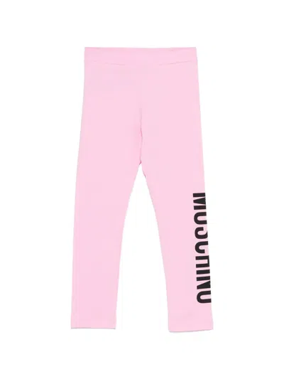 Moschino Kids Mini Sophisticated Waistband Trousers For Girls In Pink