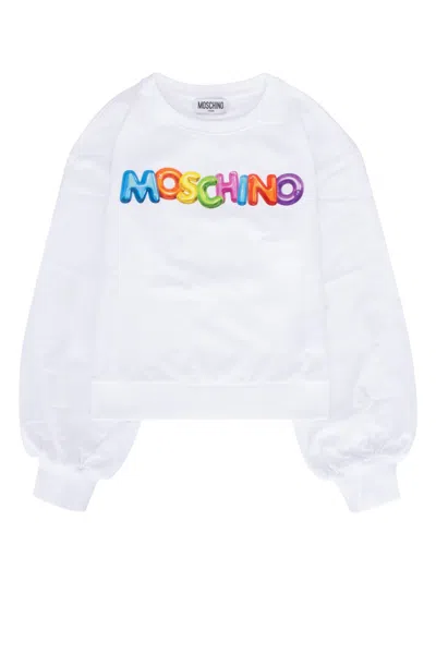 Moschino Kids Logo-print Sweatshirt In White