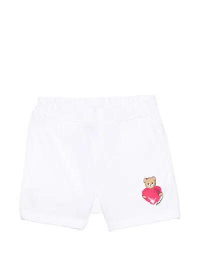 Moschino Kids Mini Teddy Bear Print Elasticated Waistband In White