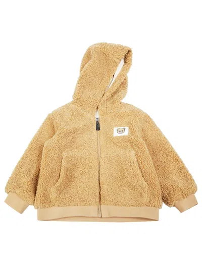 Moschino Kids Mini Teddy Jacket In Neutral