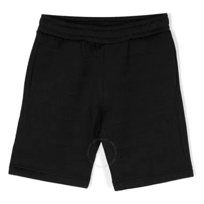 Moschino Kids Monogram Jacquard Shorts In Black