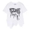 Moschino Logo-print Scallop-hem T-shirt