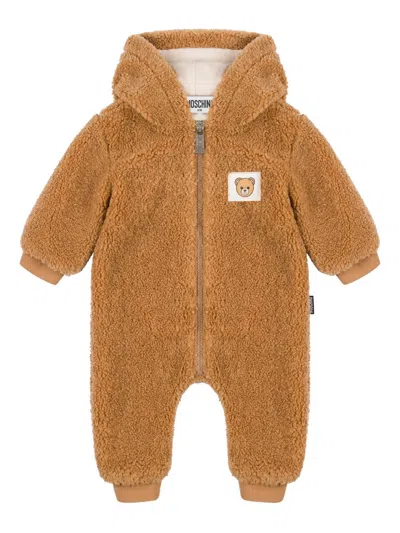 MOSCHINO MOSCHINO KIDS ONE-PIECE SUIT WITH FAUX FUR HOOD