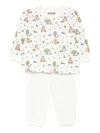 Moschino Bear-print Trousers Set In White
