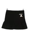 Moschino Teddy Bear-embellished Ruffled Skirt In Black