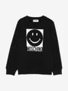 Moschino Kids Smiley Face Logo Sweatshirt In Black