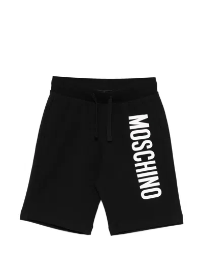 Moschino Kids Stylish Boy's Shorts With Sophisticated Waistband In Black