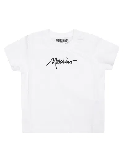 Moschino Kids T Shirt Stampa Logo Parlato In White