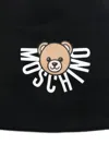 Moschino Kids Teddy Bear Logo Beanie In Black