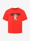 Moschino Red T-shirt For Kids With Teddy Bear In Red
