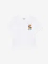 Moschino White T-shirt For Kids With Teddy Bear In White