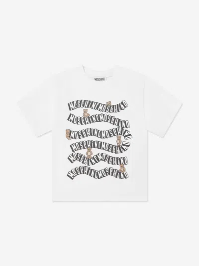 Moschino Kids Teddy Bear Logo T-shirt In White