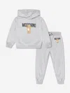 Moschino Kids Teddy Bear Logo Tracksuit In Gray
