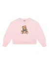 Moschino Kids Teddy Bear Print Sweatshirt In Pink