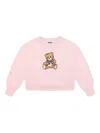 Moschino Kids Teddy Bear Print Sweatshirt In Pink