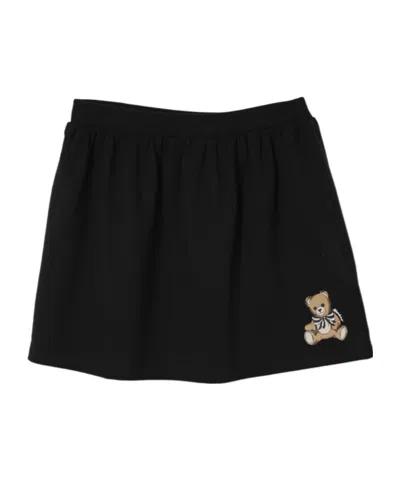 Moschino Kids Teddy Bear-printed Mini Skirt In Black