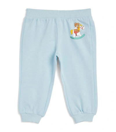 Moschino Kids Teddy Bear Sweatpants (3-36 Months) In Blue