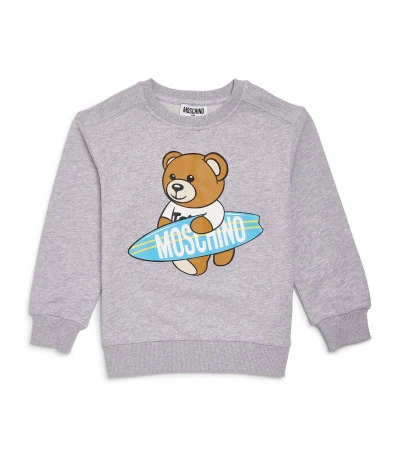 Moschino Kids Teddy Bear Sweatshirt (4-14 Years) In Grey