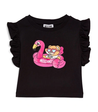 Moschino Kids' Teddy Bear T-shirt (4-14 Years) In Black