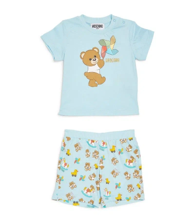 Moschino Kids Teddy Bear T-shirt And Shorts Set (3-36 Months) In Multi