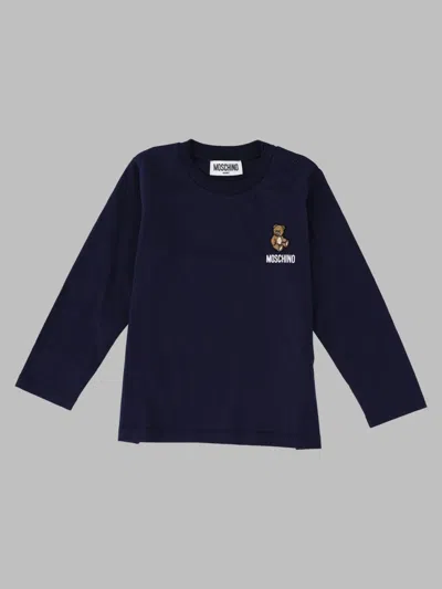 Moschino Kids Teddy Graphic Long Sleeve Sweatshirt In Blue