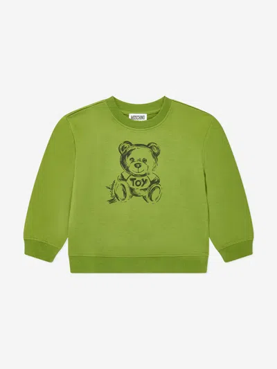 Moschino Babies' Kids Teddy Toy Sweatshirt In Green ModeSens
