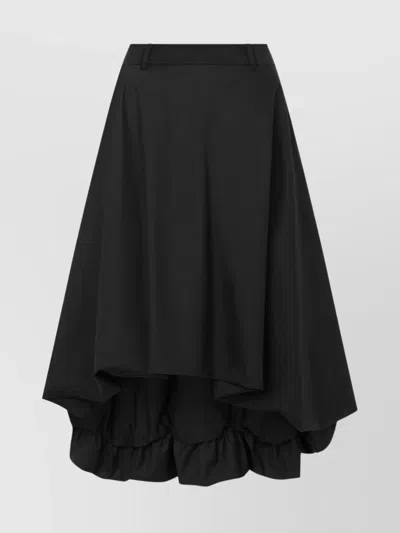 MOSCHINO KNEE LENGTH A-LINE SKIRT WITH ASYMMETRIC HEM