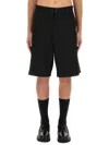Moschino Couture Bermuda With Logo In Black